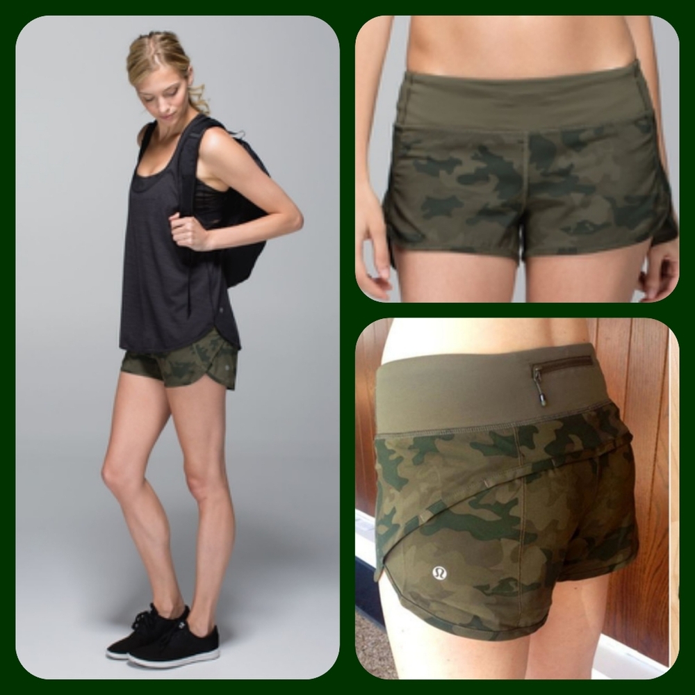 Lululemon Savasana Camo Speed Shorts